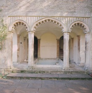 Pohled na exteriér Bath House, Corsham Court, Wiltshire od Unbekannt Unbekannt