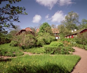 Pohled na dům Carla Linnaea, Hammarby, Uppsala, Švédsko foto