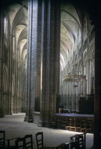 Pohled do interiéru, katedrála v Durhamu, postavená v letech 1093-1289 od Unbekannt Unbekannt