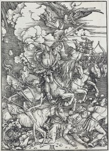 05. Albrecht Dürer, Apokalypsa, III. Čtyři apokalyptičtí jezdci, Národní galerie v Praze od Unbekannter Künstler