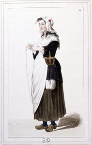 Pletací stroj s gilotinou v roce 1793. kolem roku 1810 (rytina) od Unbekannter Künstler