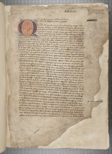 Přepis filozofických děl Marca Tullia Cicera ve třech rukou, zdánlivě převzatý z vydání romana z roku 1471, s margináliemi v ruce Archibalda Whitelawa a dalších, kolem roku 1480 (inkoust na pergamenu) od Unbekannt