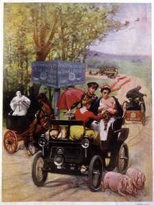 Reklama de Wilhio pro automobily Dion Bouton Francie konec 19. století od Unbekannter Künstler