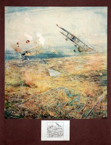 Letecká bitva nad Ypres v Belgii od Unbekannt