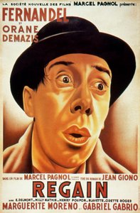 Plakát k filmu Récolte od Marcela Pagnola s Fernandelem 1937 (podle Jeana Giona) od Unbekannt