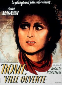 Plakát k filmu Řím otevřené město od Roberta Rosselliniho s Aldem Fabrizim a Annou Magnani 1944 od Unbekannt