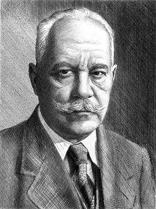 Arnold Sommerfeld, německý fyzik, c1910-1920 od Unbekannt