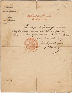 Autogramiáda válečného delegáta Gustava Paula Clusereta pod Pařížskou komunou. Ztlumit. 10,7 x 6,8 cm 1871 od Unbekannt