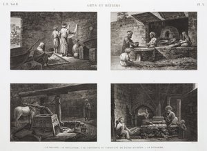 Pekařství a cukrářství Pekaři a cukráři, Egypt, c 1798 od Unbekannt