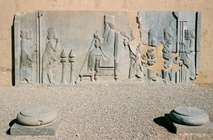 Basreliéf publika Dariuse Velikého Nowruz, Ministerstvo financí, Persepolis (Seznam světového dědictví UNESCO od Benjamin Baud