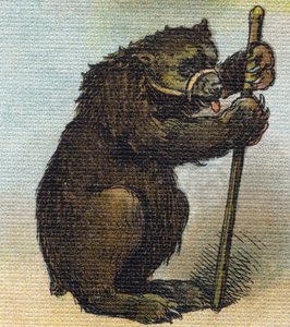 Medvěd. Rytina "Alphabet de ma petite fille". Bernardin-Bechet a Fils, knihkupci-nakladatelé, Paříž, kolem roku 1895. Nerozbitné album na plátně. Bibliotheque des Bebes. 12 stran. Album obsahující metodu čtení a názornou abecedu. Rozměr: 29, od Unbekannt