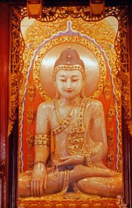 Velká socha Buddhy v klášteře Jade Buddha v Šanghaji, Čína 60. léta 20. století od Unbekannter Künstler