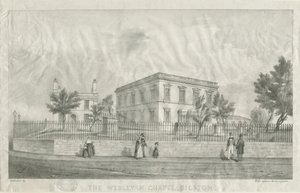 Bilston – Wesleyan Chapel: litografie, nd [40. léta 19. století] od Unbekannt