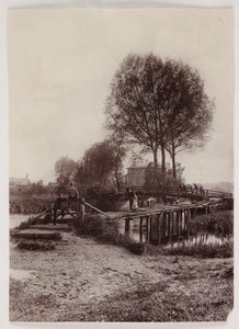 Mosty, Hromadu dětí na mostě, c 1890 od Unbekannt