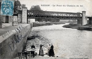 Brittany, Ille et Vilaine (35), Redon: železniční most - Pohlednice z roku 1904 od Unbekannt