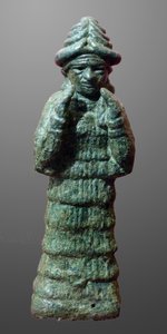 Bronzová figurka bohyně strážkyně LAMA, Mezopotámie cca 2035-1794 př.n.l. od Unbekannt