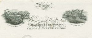Burslem – Bill Head of Enoch Wood & Sons: rytina, nd [?19. století] od Unbekannt