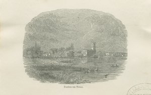 Burton-upon-Trent - Old Church: vinětovaná dřevorytina a [?19. století] od Unbekannt
