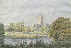 Burton-upon-Trent - "Starý" kostel: malba akvarelem, nd [~19. století] od Unbekannt