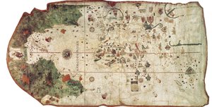 COSA, Juan de la (1460-1510). Kartograf. Mapa Juana de la Cosa (1500). ŠPANĚLSKO. MADRID (AUTONOMNÍ SPOLEČENSTVÍ). Madrid. Námořní muzeum od Unbekannter Künstler