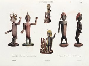 Vyřezávané dřevěné figurky, Nová Guinea od Unbekannt