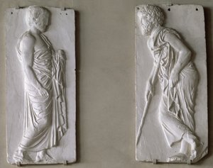 Odlitek figurek z vlysu na Parthenonu (omítka) od Unbekannt