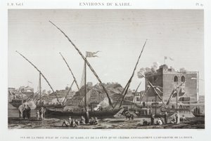 Oslava každoročního otevření hráze na Káhirském kanálu, Egypt, c 1798 od Unbekannt