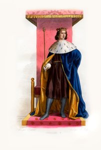 Karel V. z Francie zvaný Moudrý, kolem roku 1844 (rytina)