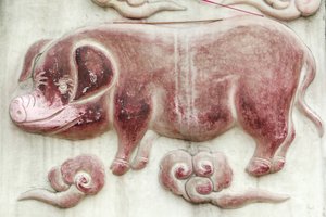 Čínské astrologické znamení. Bílý oblak chrám Peking Čína od Unbekannt