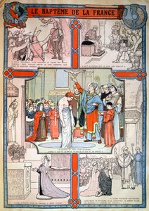 Křest Klovise u svatého Remiáše v Remeši, asi 1930 (tisk) od Unbekannter Künstler