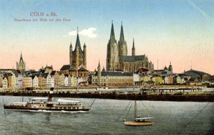 Kolín nad Rýnem Německo počátek 20. století (pohlednice) od Unbekannter Künstler