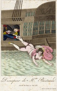 DESPERATION OF MRS BERTRAND 1815 (rytina) od Unbekannter Künstler