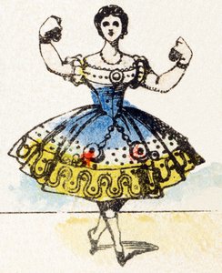 D - Danseuse - Abeceda - dětská zábava - Image epinal, populární série c.1890 (ilustrace) od Unbekannt