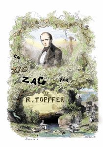 Debuty komiksu: frontispis "Nouveaux voyages en zig-zag" od Rodolpha Topffera (1799-1846) od Unbekannter Künstler
