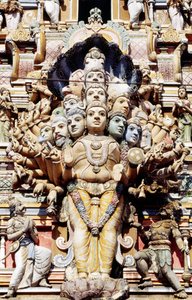 Dekorativní detail hinduistického chrámu, Colombo, Srí Lanka od Benjamin Baud