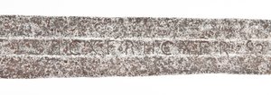 Detail, pozdně středověký široký meč s dřívější vikingskou čepelí a erbovými ložisky rodiny De Bohun od Unbekannt