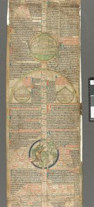 Detail rondelu od Petra z Poitiers, Compendium historiae in genealogia Christi (Pergamen) od Unbekannter Künstler