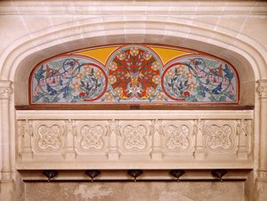 Detail dekorace Chateau de Roquetaillade, Francie od Benjamin Baud