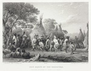 Psí tanec Dahcotas [sic], Severní Amerika od Unbekannt