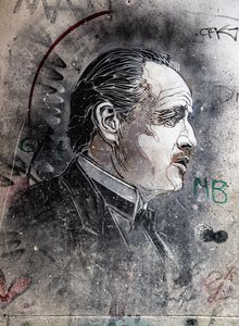 Don Corleone hraje Marlon Brando od C215 Viuccaria Market od Benjamin Baud