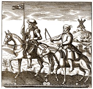 Don Quijote a Sancho Panza od Unbekannter Künstler