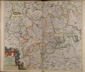 Ducatus Brunsuicensis episcopatus Hildesiensis principatus Halberstadiensis tabula od Unbekannter Künstler