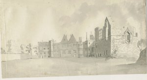 Dudley Castle – The Keep: sépiová kresba, nd [c 1790] od Unbekannt