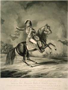 Vévoda z Wellingtonu v bitvě u Waterloo od Unbekannter Künstler