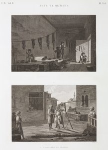 Dye & Pigment Industry Barvírna a provaznictví, Egypt, c 1798 od Unbekannt