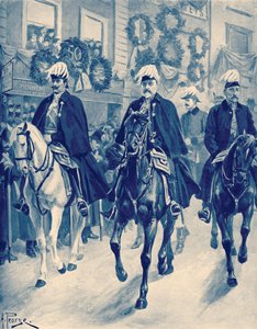 Edward VII. v pohřebním průvodu královny Viktorie od Unbekannter Künstler