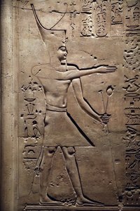 Egypt, Medamud, dveře chrámu Montu, Detail, 221-205 př. od Unbekannter Künstler