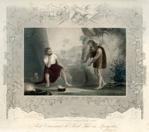 Ezau prosí Jákoba o jídlo - Bible od Unbekannter Künstler