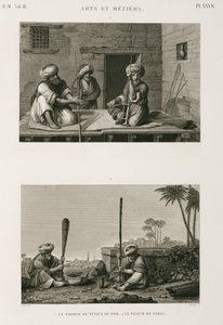 Výroba, ostatní výrobci dýmkových stopek a tabákové drtiče, Egypt, c 1798 od Unbekannt