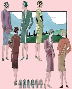 Móda: lehké kabáty na jaře 1928 od Unbekannter Künstler